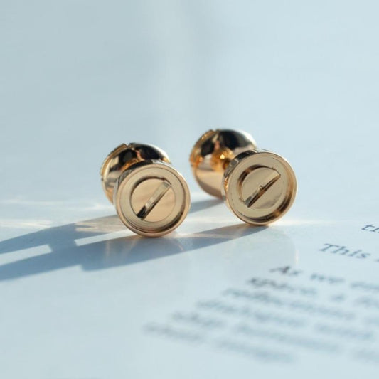 LOVE EARRINGS PINK GOLD 10MM