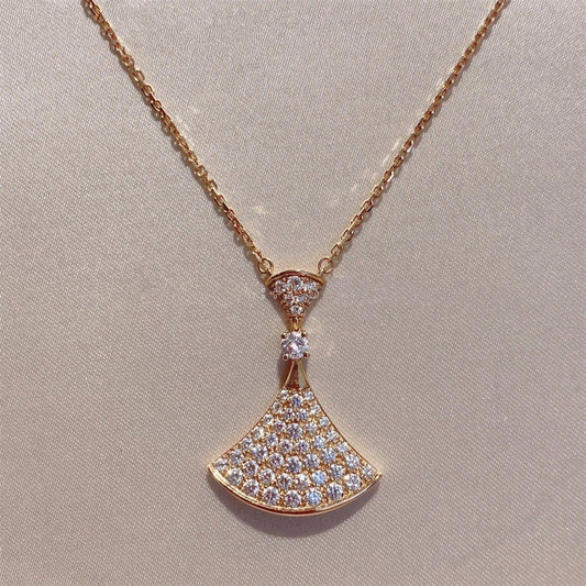 DREAM NECKLACE PINK GOLD FULL DIAMOND