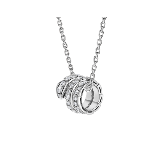 SERPENTI NECKLACE DOUBLE RING DIAMOND