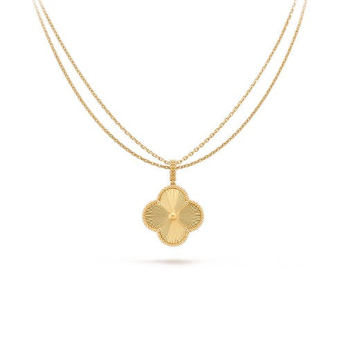 CLOVER 25MM PEDANT NECKLACE GOLD