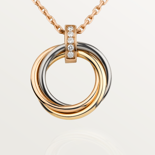 TRINITY NECKLACE GOLD DIAMONDS