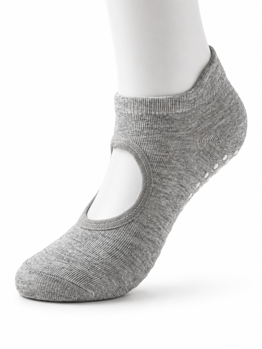 HeatherGrip Open Back Non Slip Pilates Socks for Women