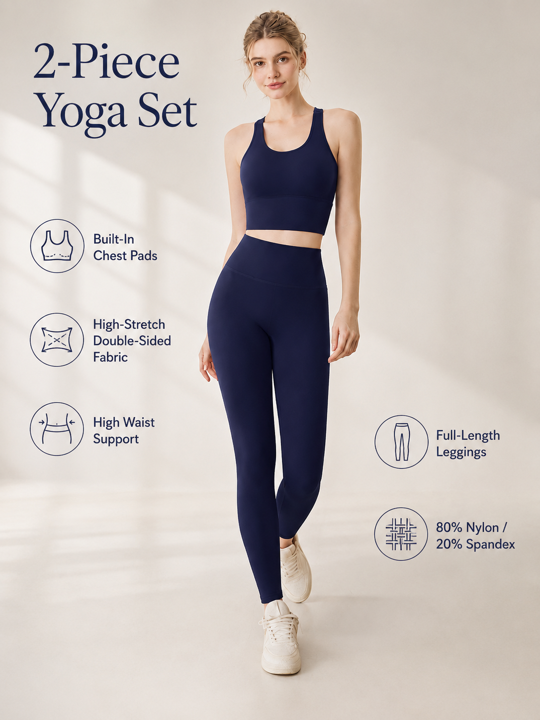 FlowSculpt Padded 2 Piece Yoga Set for Women