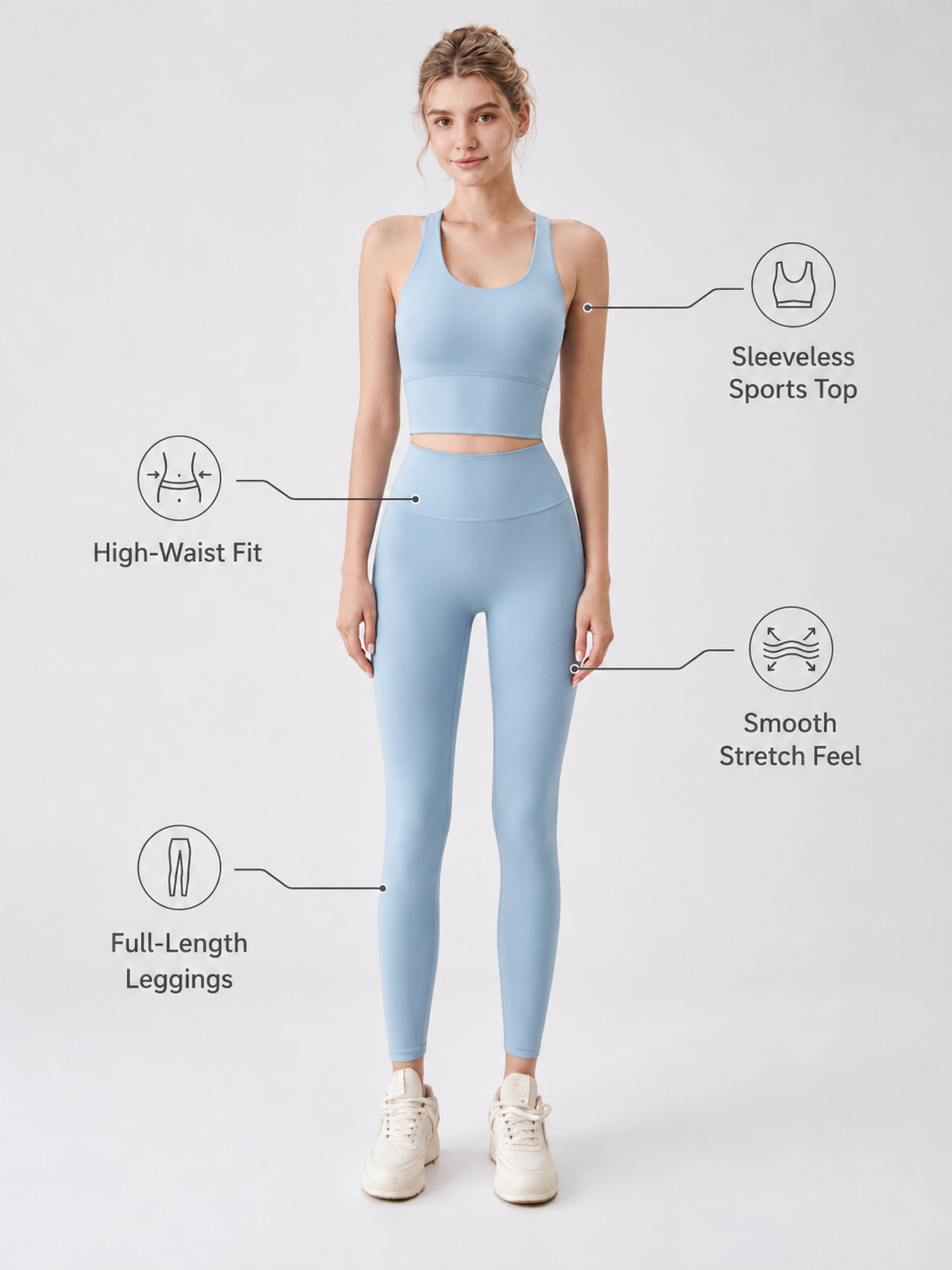 FlowSculpt Sleeveless Padded Yoga Set for Women