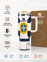 Stanley World Cup 2026 Brazil Tumbler with Handle and packaging box - View 2 | Clistos