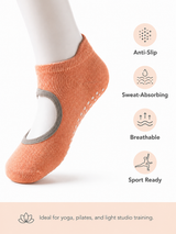 PilatesGrip Open Back Non Slip Yoga Socks for Women