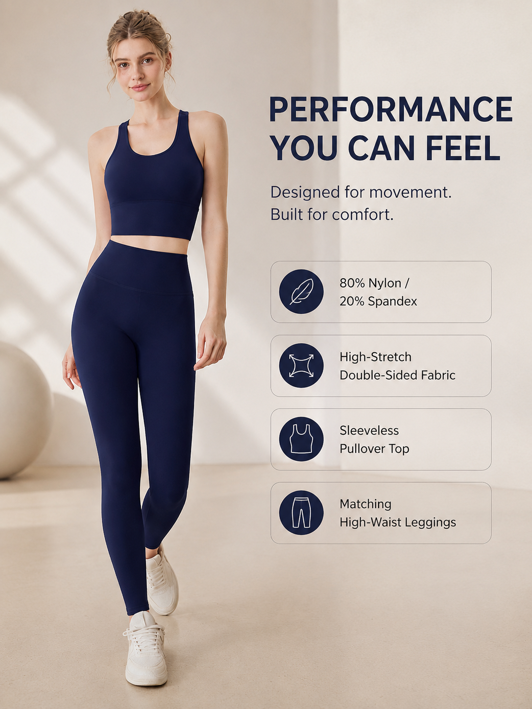 FlowSculpt Padded 2 Piece Yoga Set for Women