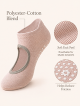 StudioGrip Open Back Non Slip Pilates Socks for Women