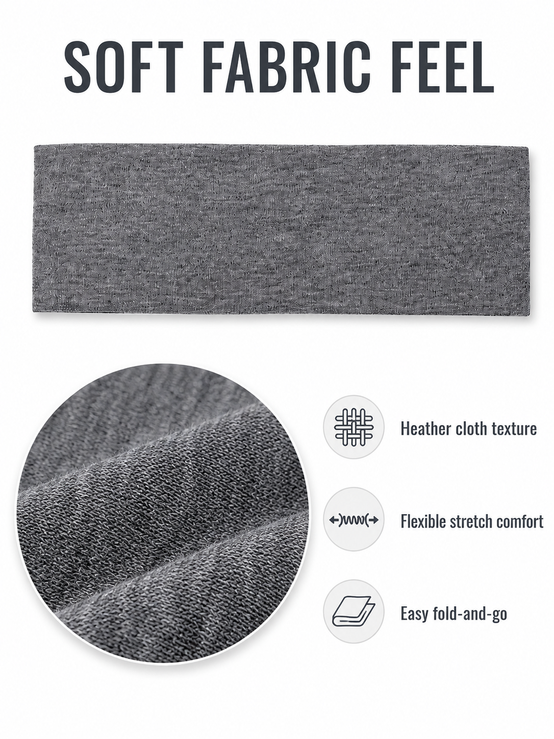 FlexCore Wide Stretch Sports Headband for Women & Men