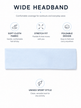 FlexCore Soft Stretch Sports Headband for Women & Men