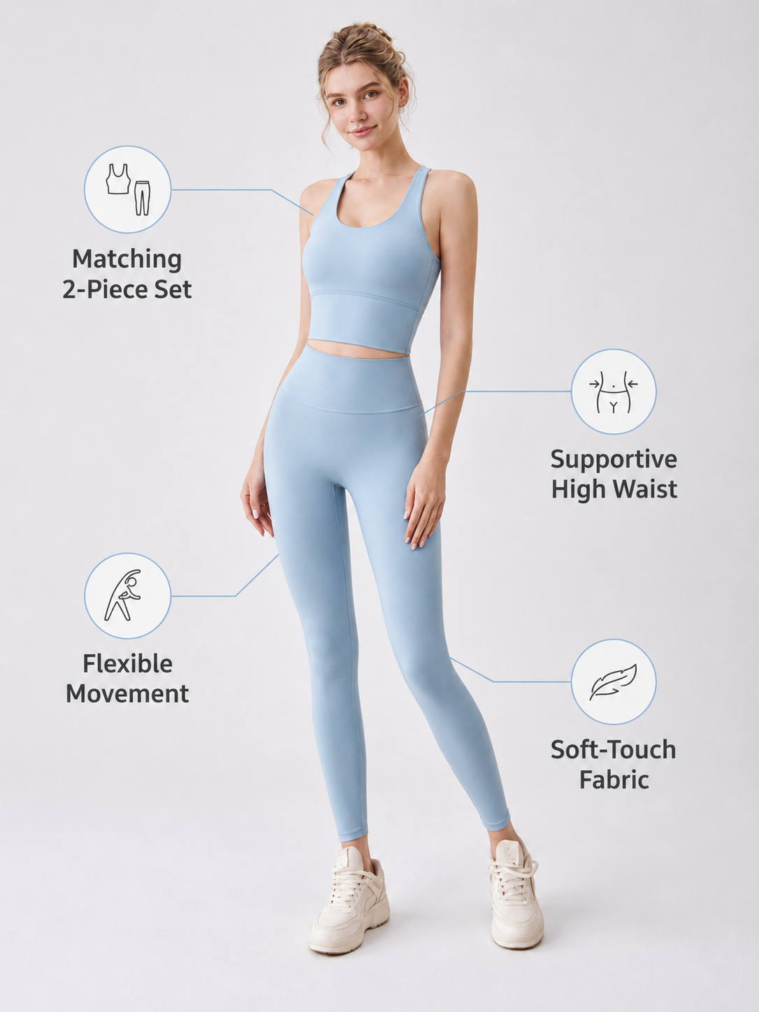 FlowSculpt Sleeveless Padded Yoga Set for Women