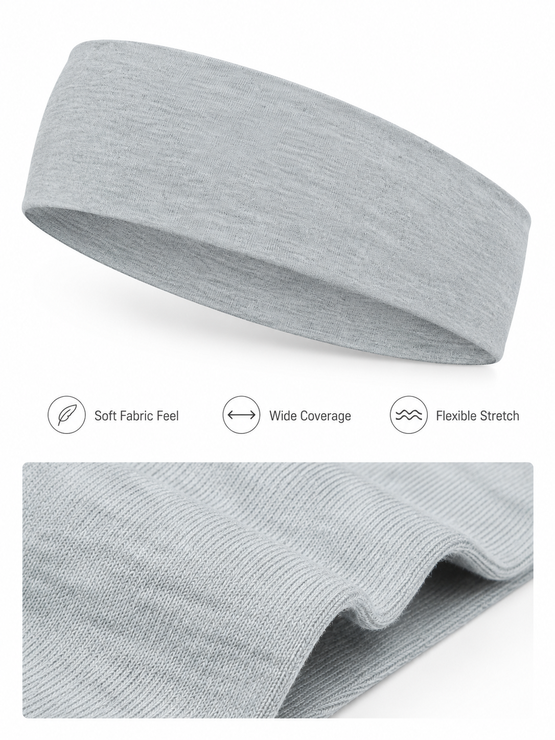 FlexCore Wide Cloth Sports Headband for Women & Men