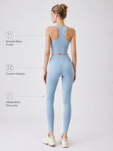 FlowSculpt Sleeveless Padded Yoga Set for Women