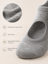 HeatherGrip Open Back Non Slip Pilates Socks for Women