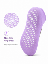 LavenderGrip Open Back Non Slip Pilates Socks for Women