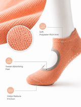 PilatesGrip Open Back Non Slip Yoga Socks for Women