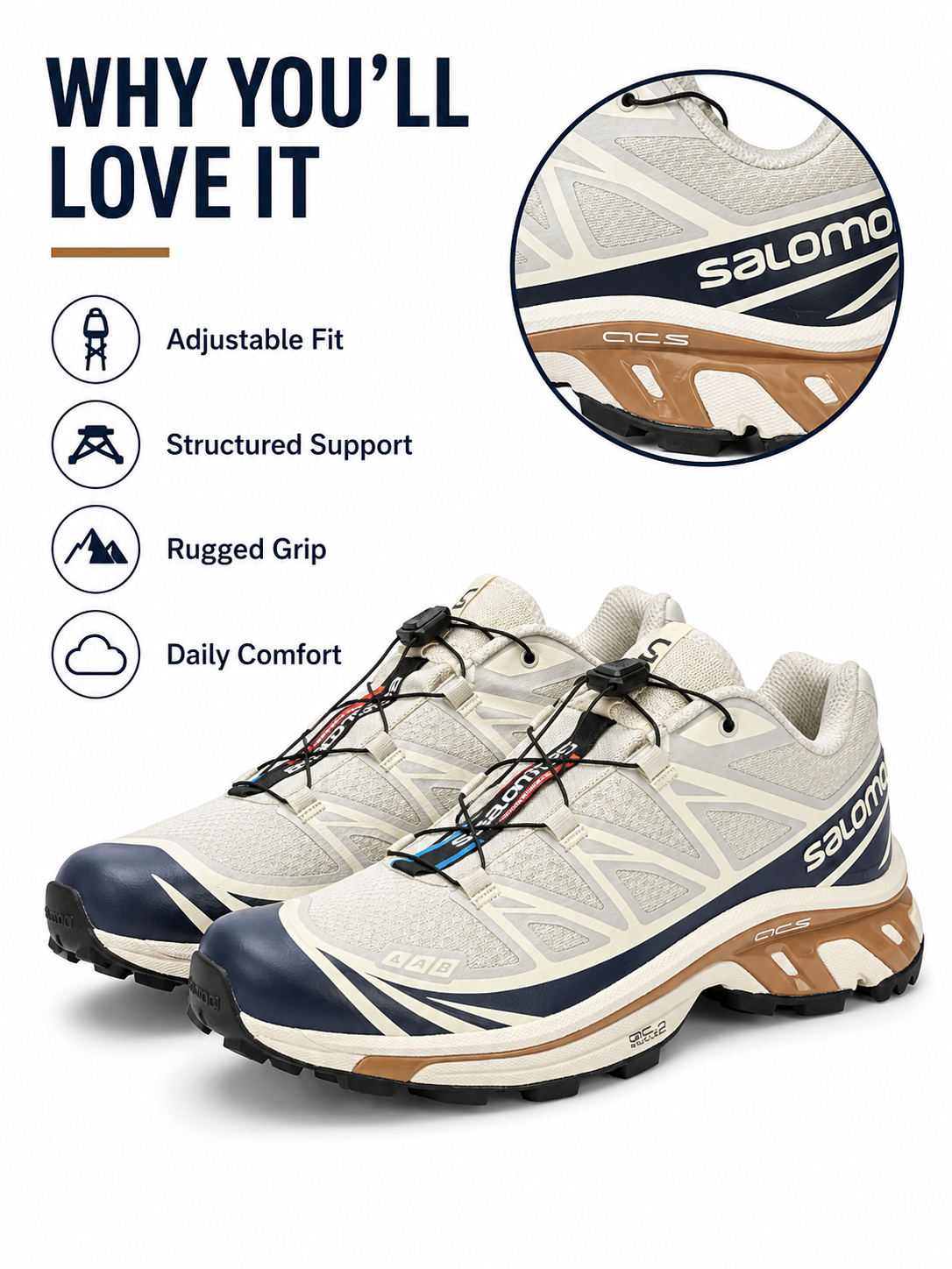 Salomon XT-6 Unisex Fashion Sneakers
