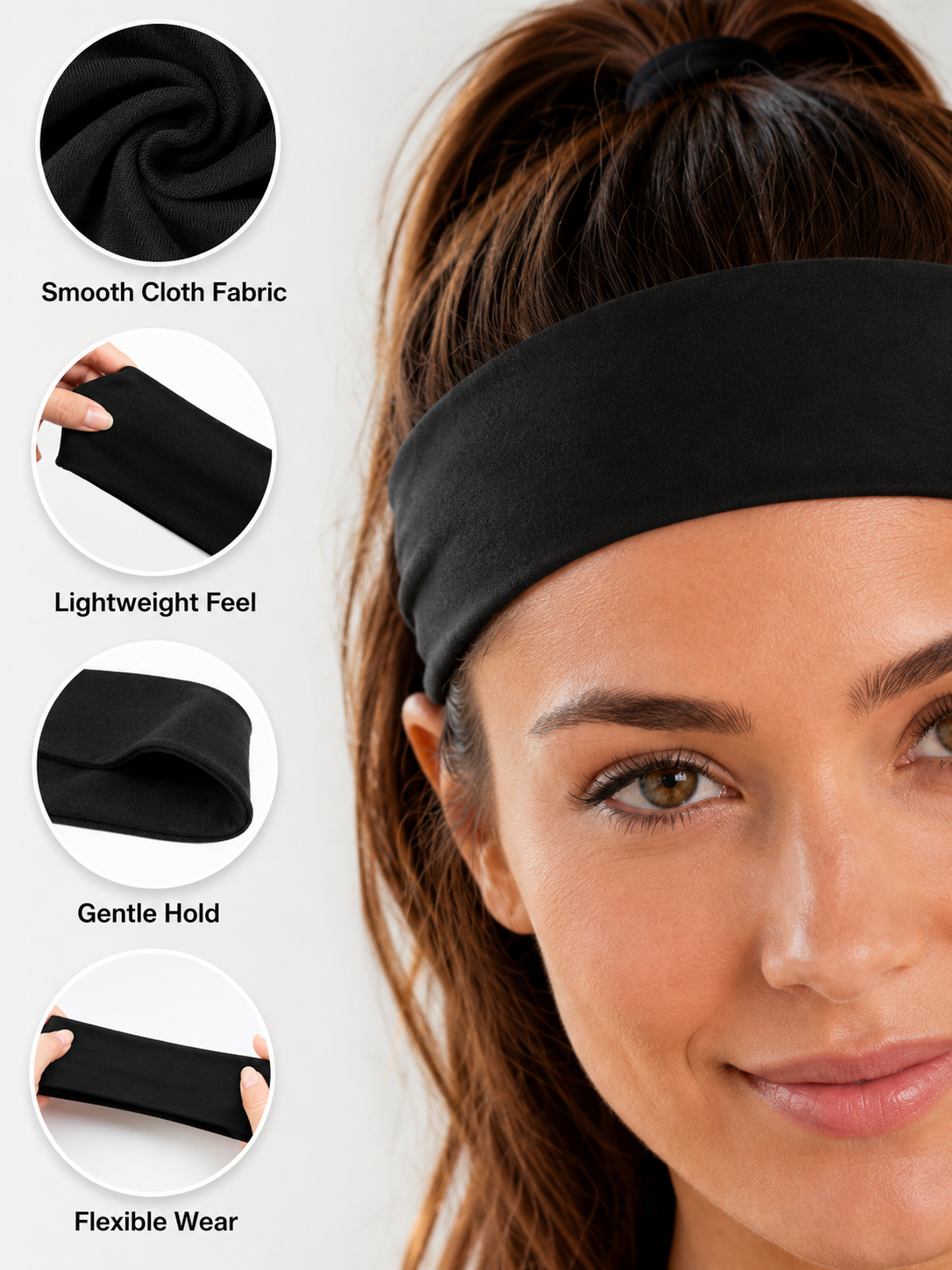 FlexCore Wide Sports Headband for Women