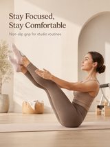 StudioGrip Open Back Non Slip Pilates Socks for Women