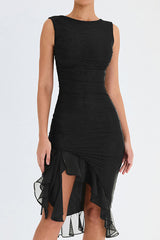 Bay Leaf Ruffle Midi Dress - View 10 | Clistos
