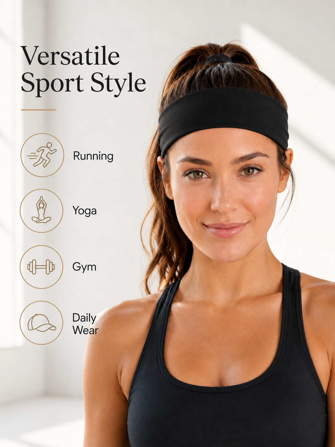 FlexCore Wide Sports Headband for Women