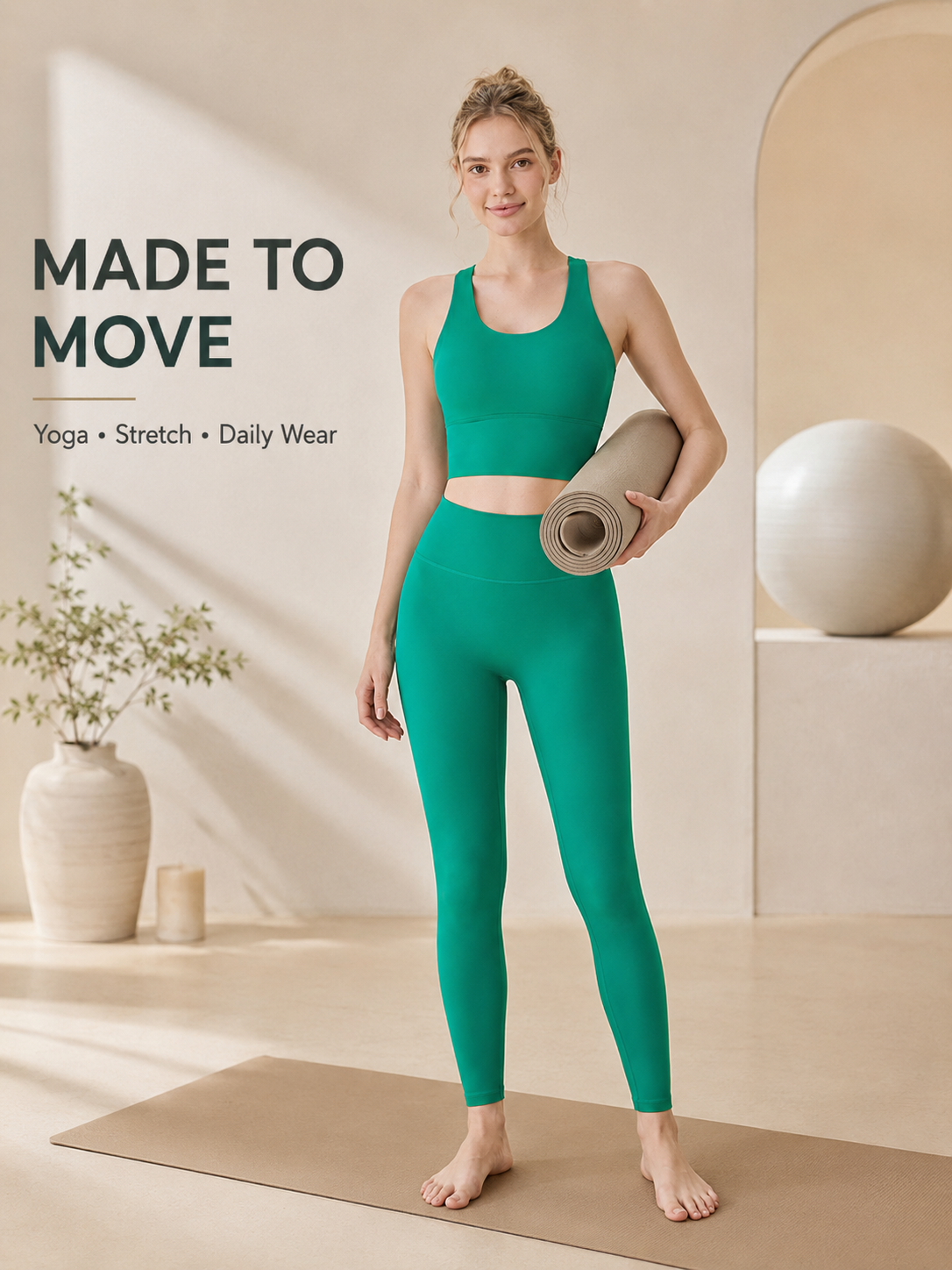 FlowSculpt Padded 2 Piece Yoga Set for Women