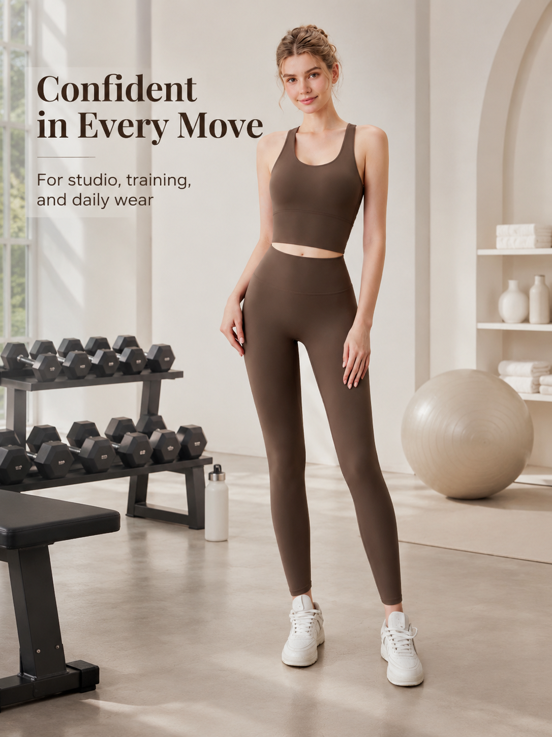 FlowSculpt Padded 2 Piece Yoga Set for Women