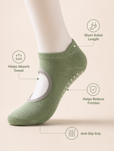 SageGrip Open Back Non Slip Pilates Socks for Women