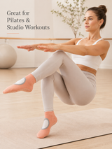 PilatesGrip Open Back Non Slip Yoga Socks for Women