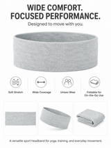 FlexCore Wide Cloth Sports Headband for Women & Men