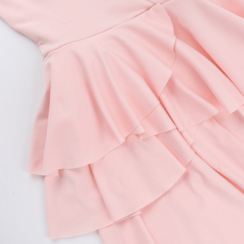 Clistos V-Neck Ruffle Mini Dress - View 9 | Clistos
