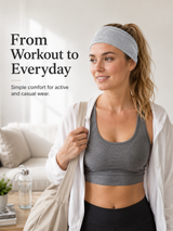 FlexCore Wide Cloth Sports Headband for Women & Men
