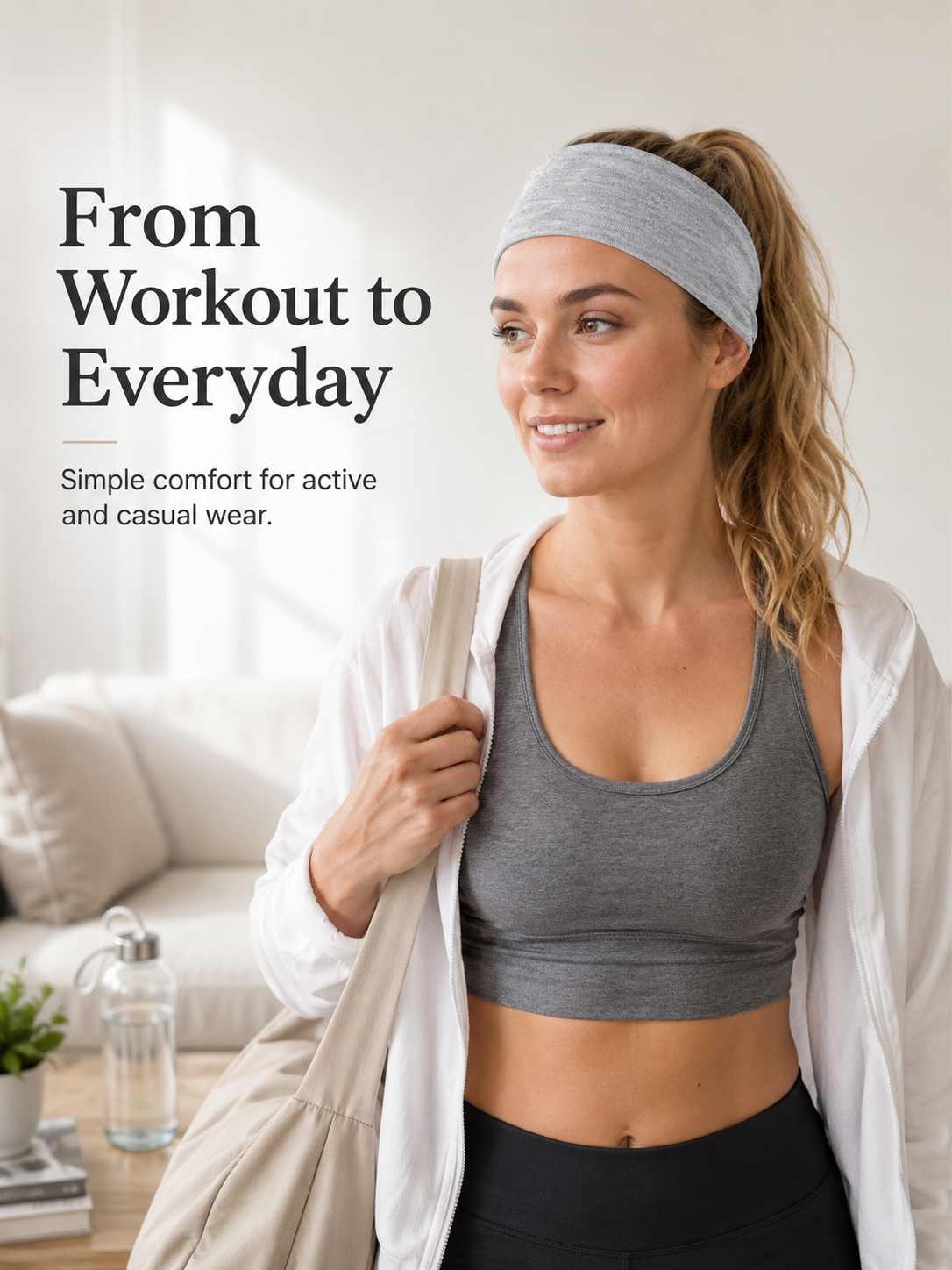 FlexCore Wide Cloth Sports Headband for Women & Men