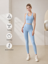 FlowSculpt Sleeveless Padded Yoga Set for Women
