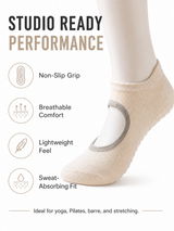 StudioGrip Open Back Non Slip Yoga Socks for Women