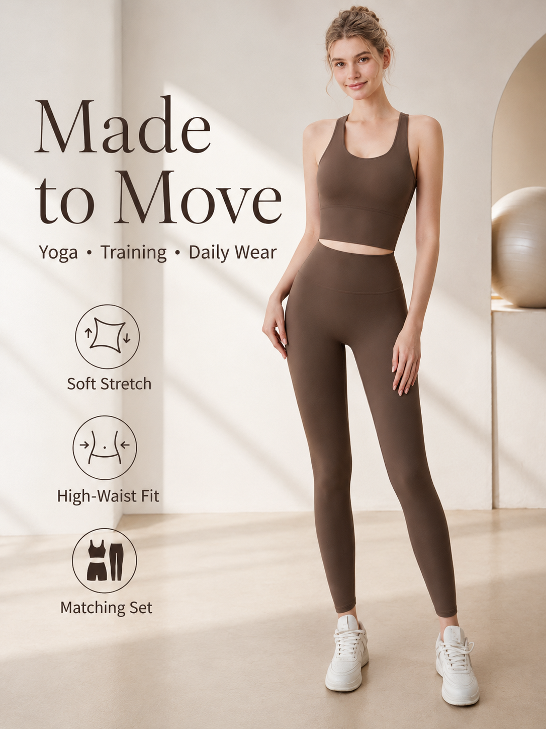 FlowSculpt Padded 2 Piece Yoga Set for Women