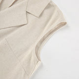 Belted linen midi shirt dress - View 16 | Clistos