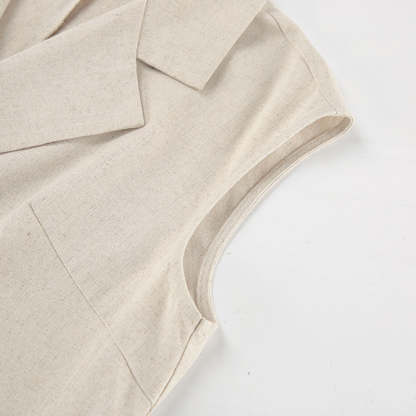 Belted linen midi shirt dress - View 16 | Clistos