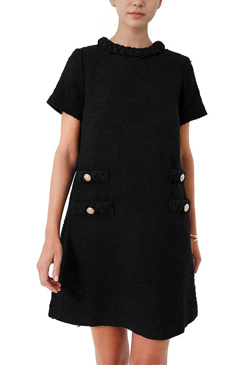 Clistos Tweed Button Dress - View 7 | Clistos
