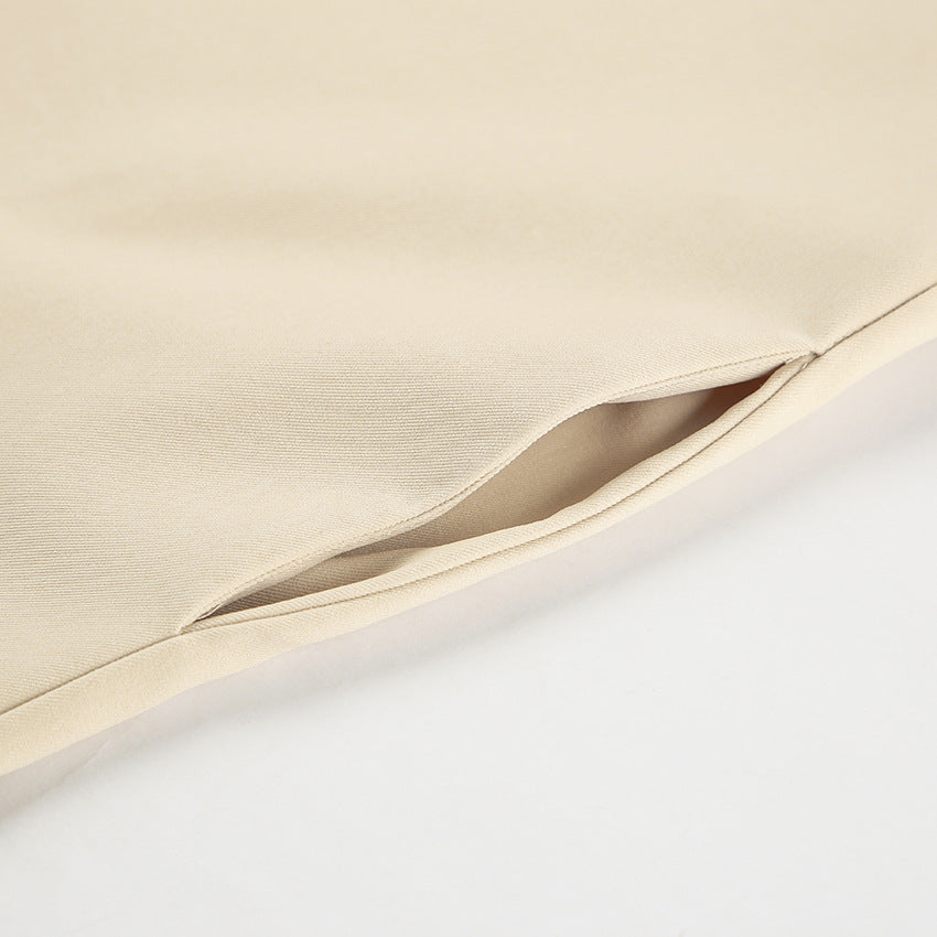 Khaki collared belted shirt dress - View 11 | Clistos