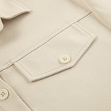 Khaki collared belted shirt dress - View 12 | Clistos