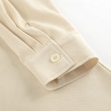 Khaki collared belted shirt dress - View 13 | Clistos