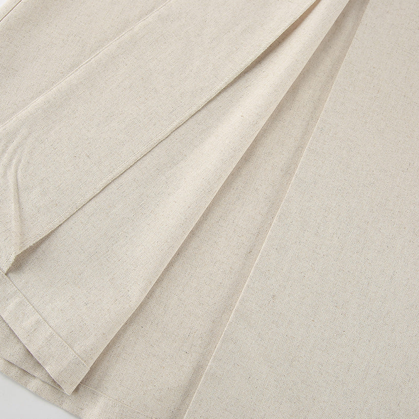 Belted linen midi shirt dress - View 20 | Clistos