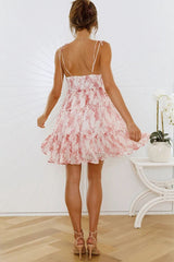Floral Ruffle Mini Dress - View 9 | Clistos