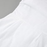 White ruched v-neck bodycon mini dress with blazer collar and ruffle hem - View 13 | Clistos
