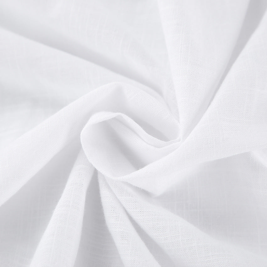 White ruched v-neck bodycon mini dress with blazer collar and ruffle hem - View 15 | Clistos
