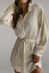Clistos Patchwork Turndown Collar Shirt Dress - View 25 | Clistos