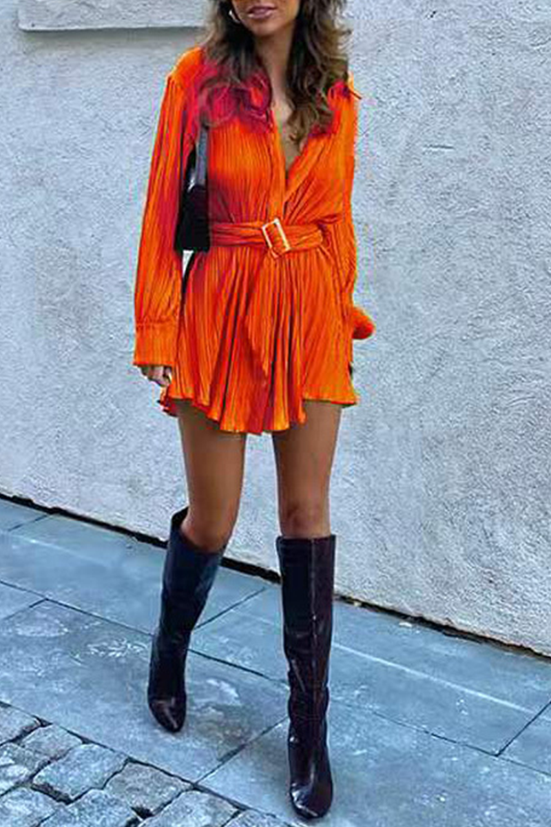 Clistos Patchwork Turndown Collar Shirt Dress - View 10 | Clistos