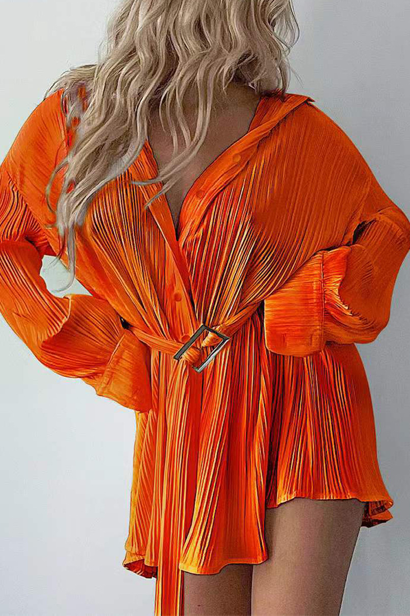 Clistos Patchwork Turndown Collar Shirt Dress - View 36 | Clistos