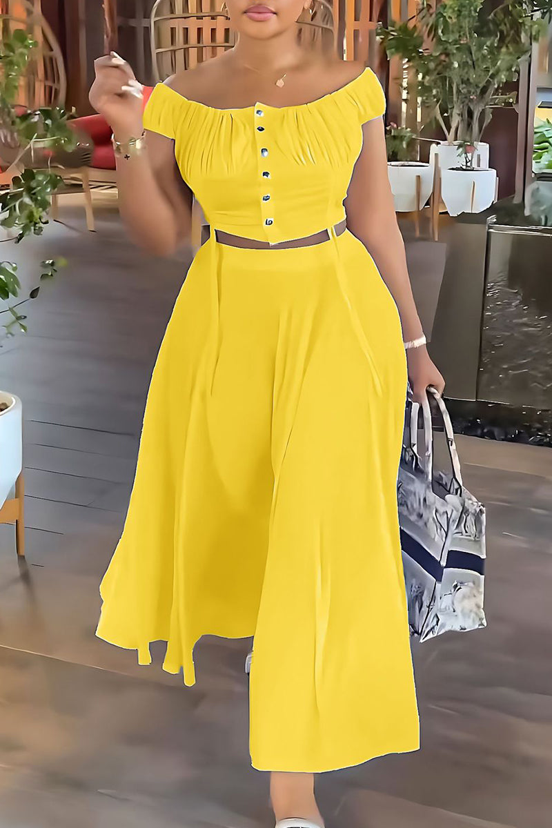 Elegant off the shoulder drawstring two piece set - View 10 | Clistos